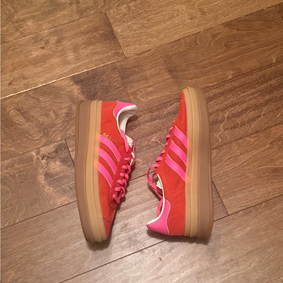 Adidas Women's Red and Pink Sneakers - Picture 3 of 5